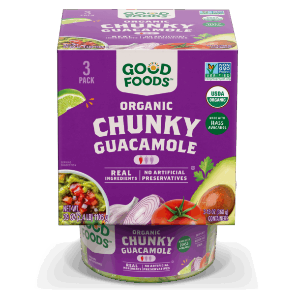 Organic Chunky Guacamole Tower – 3 Pack